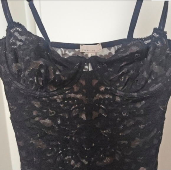 🚫SOLD🚫FLEUR DU MAL CHARLOTTE BALCONETTE BODYSUIT MEDIUM - Picture 5 of 7